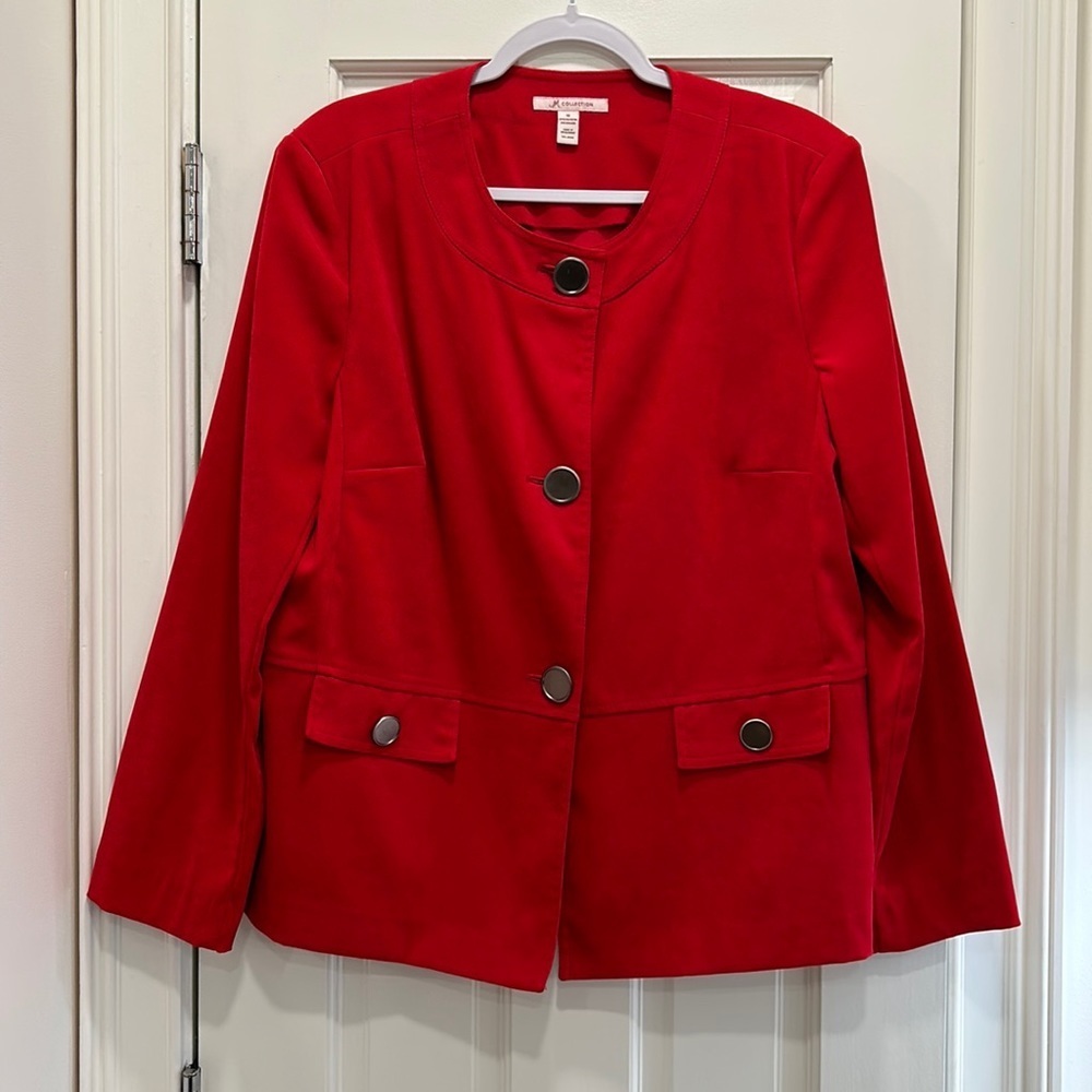 JM Collection Micro Suede Feel Blazer or Shacket sz.16